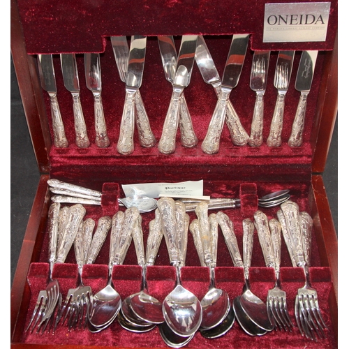 Super quality 6 setting Oneida Queens pattern cutlery set featuring ...