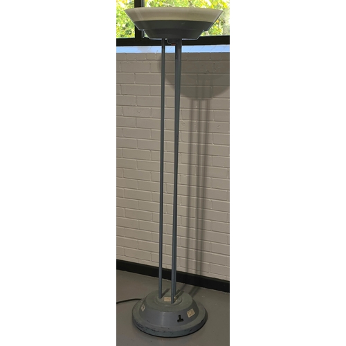 A vintage large electrical floor standing uplighter with built in ...