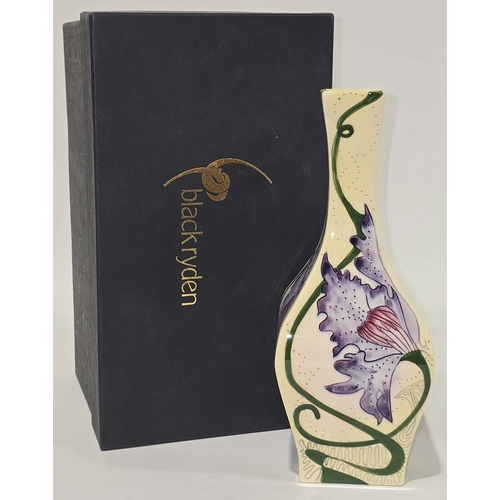 A Black Ryden pottery (Moorcroft Interest) Echoes pattern vase designed ...