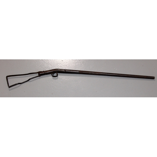 Antique poacher's gun with folding skeleton stock. Non firing for ...