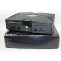 Original Microsoft XBox console, with cables, no controller