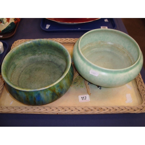 117 - 2 CHAMELION WARE BOWLS