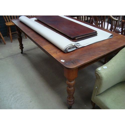 449 - MAHOGANY EXT TABLE & 3 LEAFS