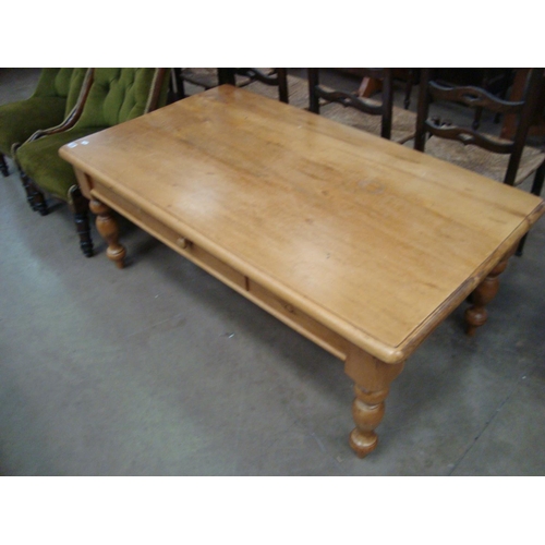 458 - PINE OCCASIONAL TABLE WITH DRAWER