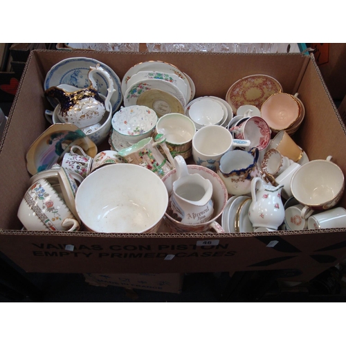 46 - TRAY OF TEAWARE ETC