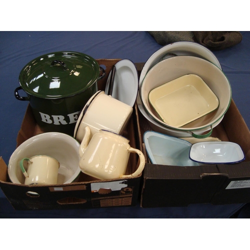 26 - QUANTITY OF ENAMEL WARE