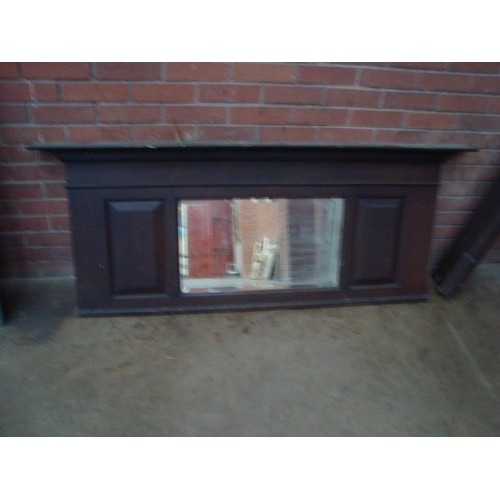 286 - OAK FIRE SURROUND WITH OVERMANTLE