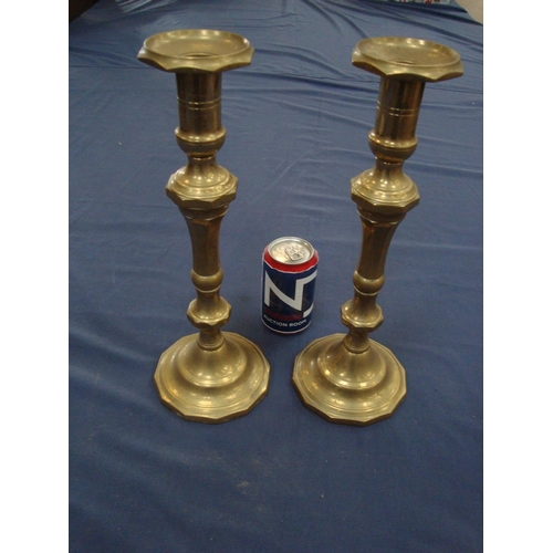 40 - PAIR BRASS CANDLESTICKS