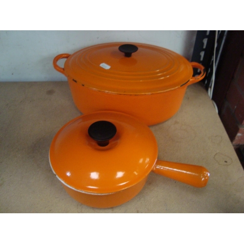 5 - LE CREUSET SAUCEPAN & CASSEROLE