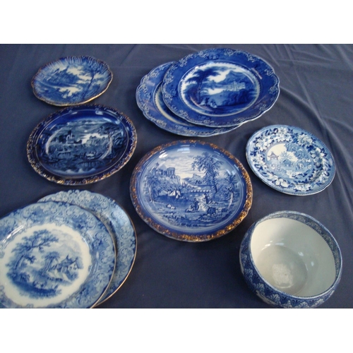 77 - BLUE & WHITE PLATES ETC