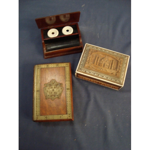 78 - MARKER BOARD CARD BOX, INKWELL ETC