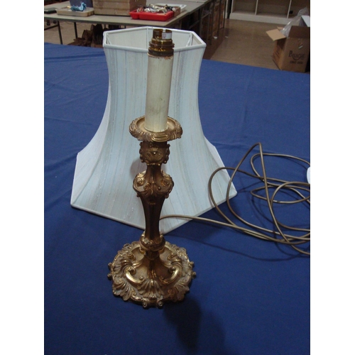 90 - GILT TABLE LAMP & SHADE