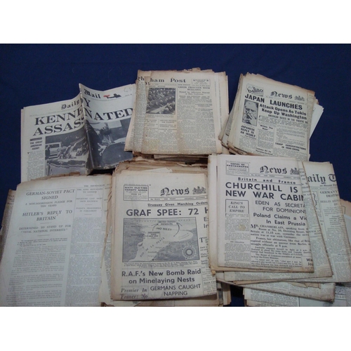 93 - QUANTITY OF NEWSPAPERS RELATING TO  WORLD WAR 2 ETC