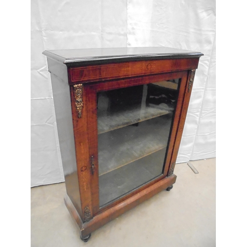 706 - INLAID WALNUT PIER CABINET