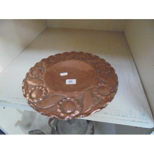 61 - EMBOSSED COPPER PLAQUE