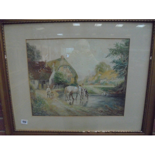 419 - 4 FRAMED WATERCOLOURS SIGNED STANTON FORBES