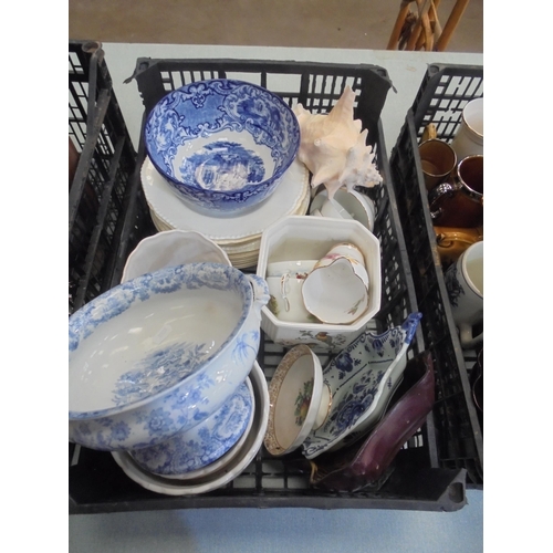 72 - TRAY OF CERAMICS