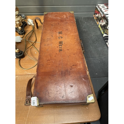 120 - LEATHER GUN CASE