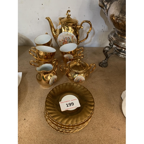 199 - GILT COFFEE SET