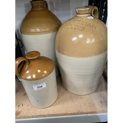 228 - 3 STONE JARS