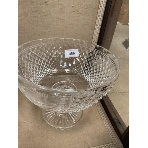 456 - CUT GLASS CHARLES & DIANE WEDDING BOWL