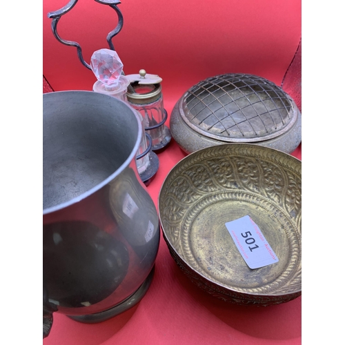 501 - BRASS BOWL ETC