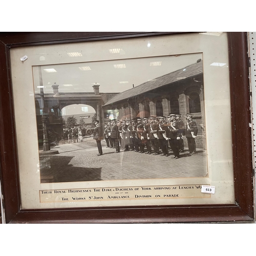 613 - PHOTOGRAPH VISIT DUKE & DUCHESS OF YORK TO LENCH'S WORKS 1925