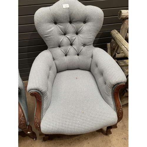 623 - BUTTON BACK ARMCHAIR