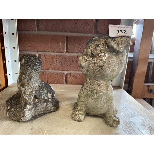 732 - 2 GARDEN FIGURES