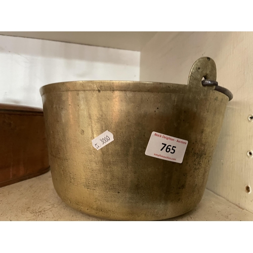 765 - BRASS JAM KETTLE