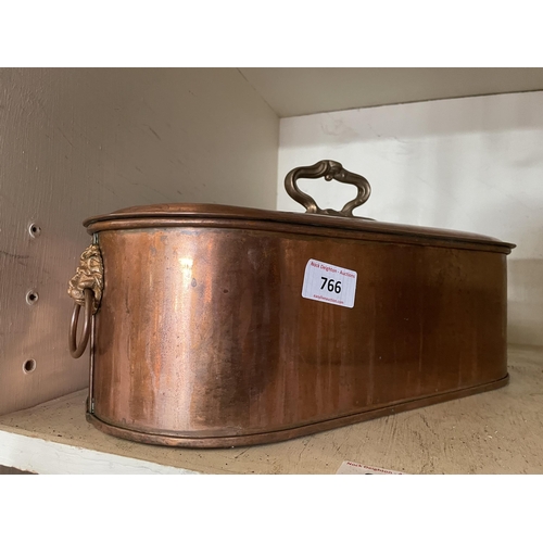 766 - COPPER FISH KETTLE