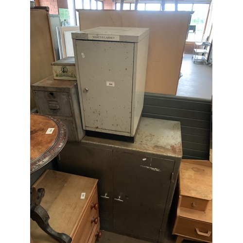 846 - METAL CABINET X3