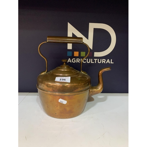 236 - BRASS KETTLE