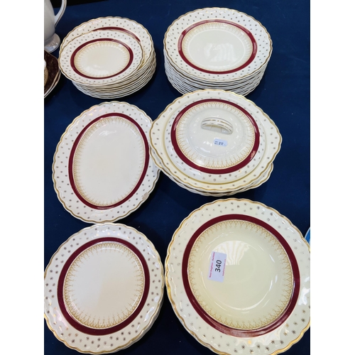 340 - WOODS IVORY WEAR PART DINNER SERVICE