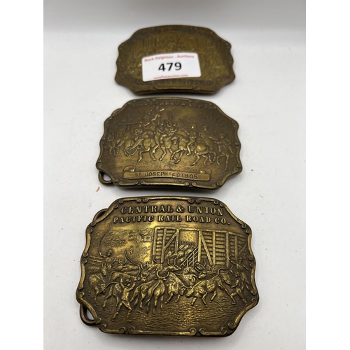 479 - BRASS PLAQUES