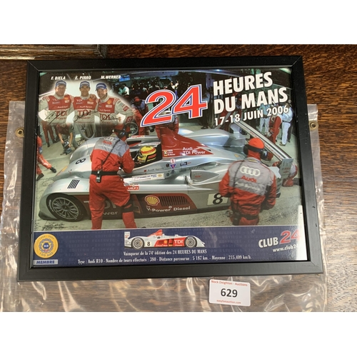 629 - FRAMED LE MANS PRINT