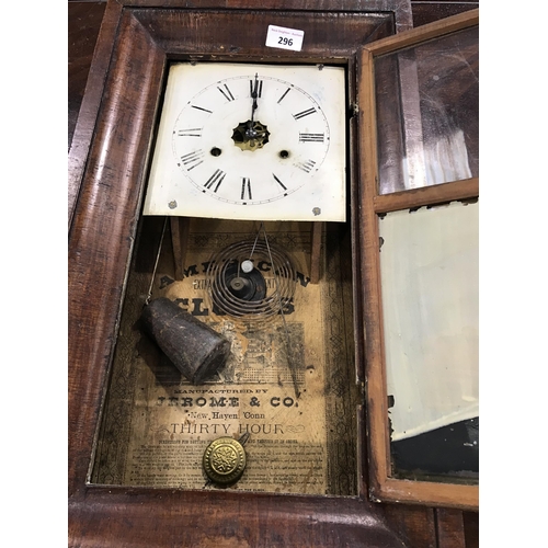 296 - CASED CLOCK