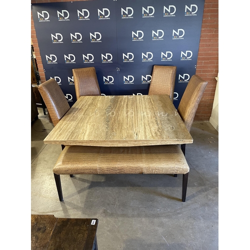 660 - LEELONGLANDS GRANITE TABLE ETC