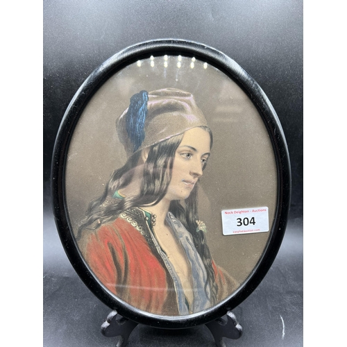 304 - HAND PAINTED PLATE TURKISH LADY