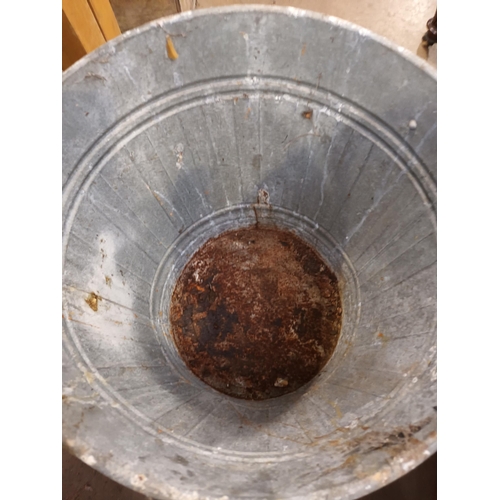 110 - GALVANIZED BIN