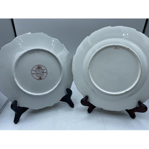 359 - FLIGHT BARR  AND SPODE PAINTED PLATES