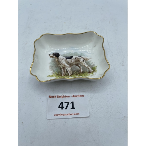 471 - HAND PAINTED DERBY PIN DISH