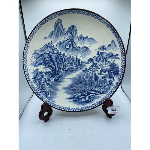 325 - JAPANESE PLATE CLOUD & MOUNTAIN CW STAND