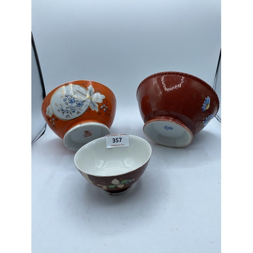 357 - 3 RUSSIAN BOWLS