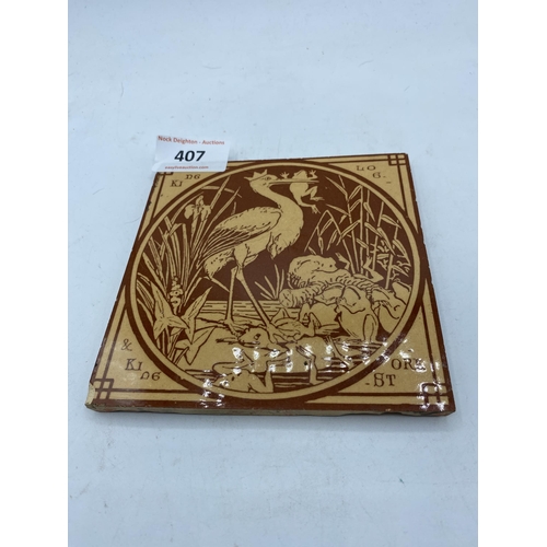 407 - MINTON STORK FABLES TILE