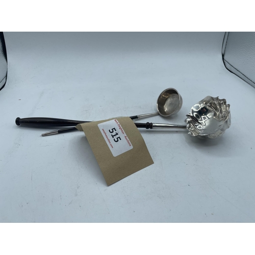 515 - SOLID SILVER TODDY LADLE 1898 ANTIQUE 19TH CENTURY GEORGE II SOLID SILVER TODDY LADEL 1898.  MAKER: ... 