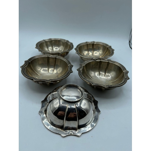 519 - FIVE RUSSIAN SILVER BOWLS 516G