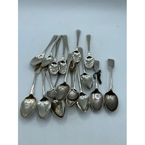 526 - COLLECTION OF SOLID SILVER SPOONS 300G