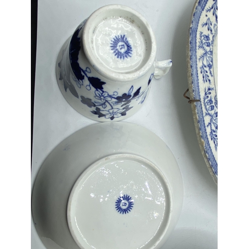 597 - BLUE AND WHITE WARE