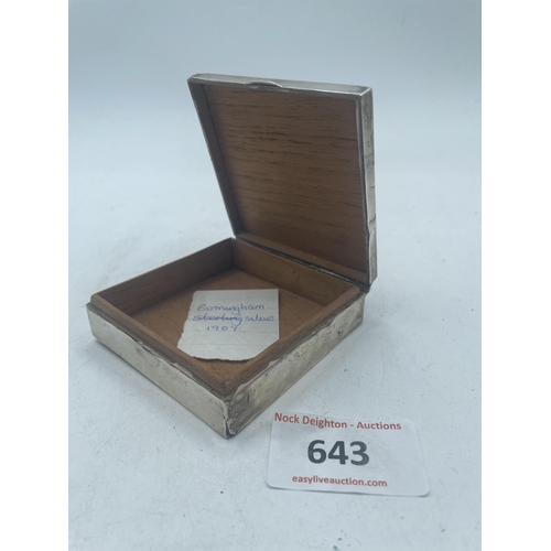 643 - SILVER BOX